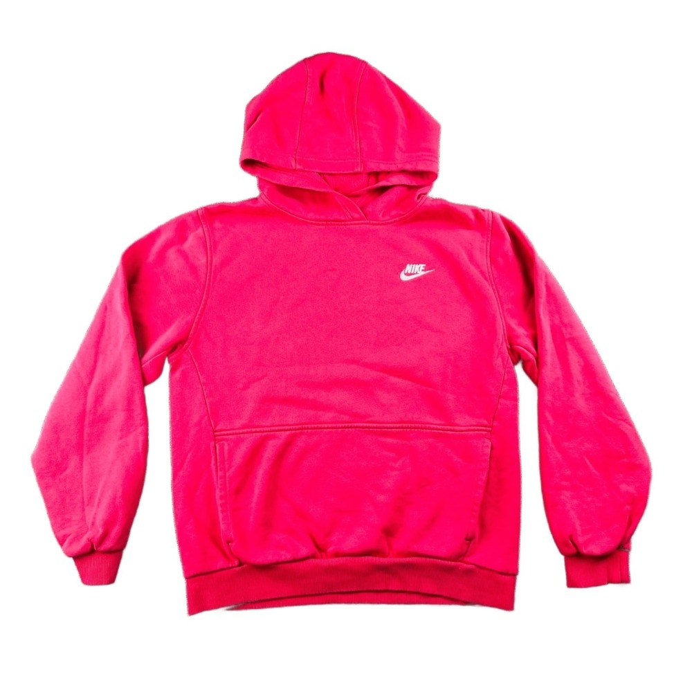 Nike Hoodie Girls XL Pink Sportswear Club Fleece Standard Pullover Athleisure